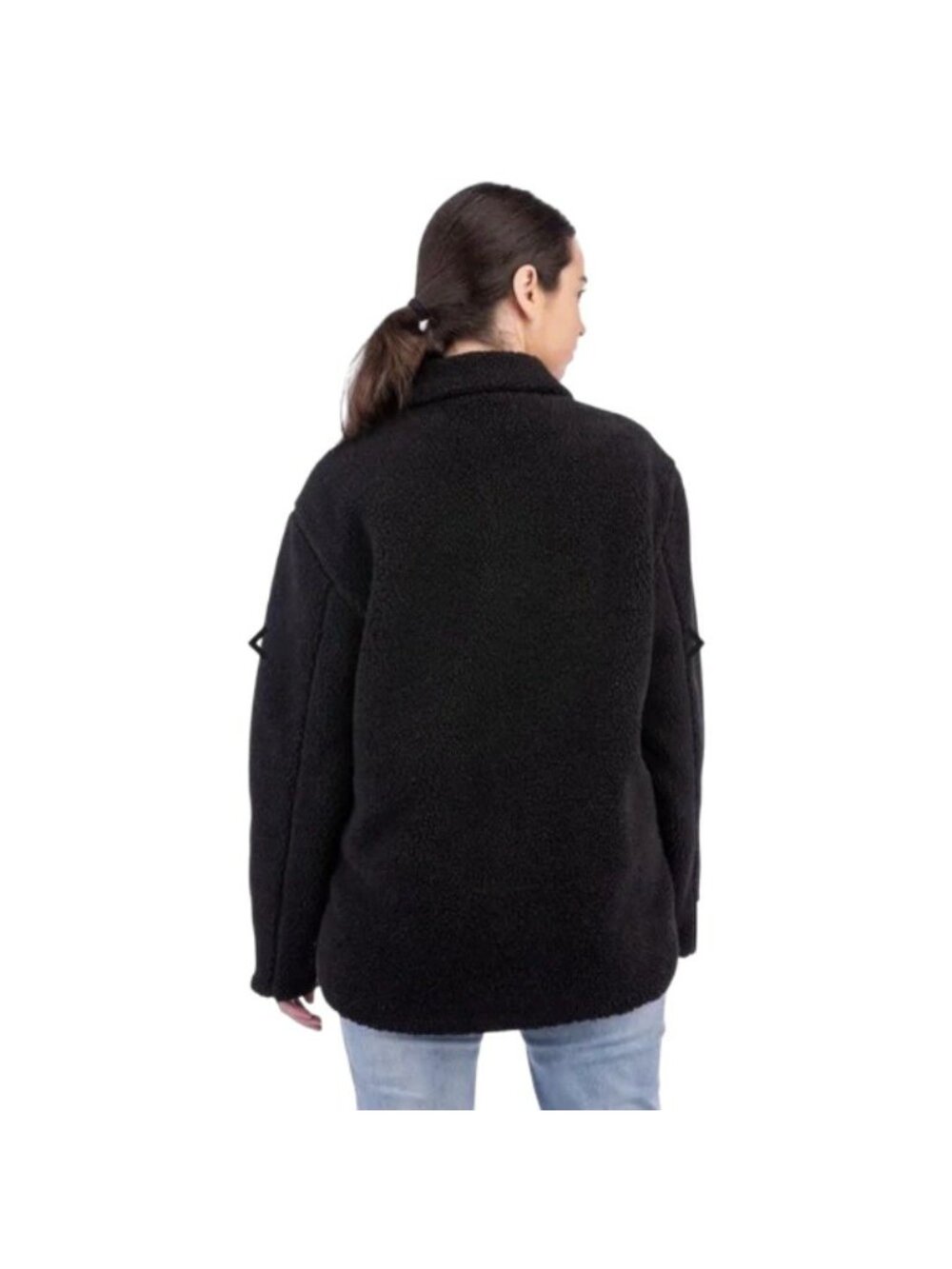 LIV Outdoor Sherpa Shacket Black Women's Size Extra Small New with tag - Picture 2 of 4